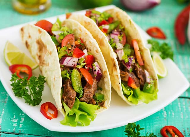 Grilled steak tacos